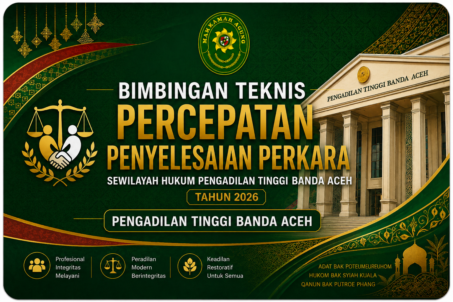 Bimbingan Teknis Percepatan Penyelesaian Perkara Pengadilan Tinggi Banda Aceh Tahun 2026