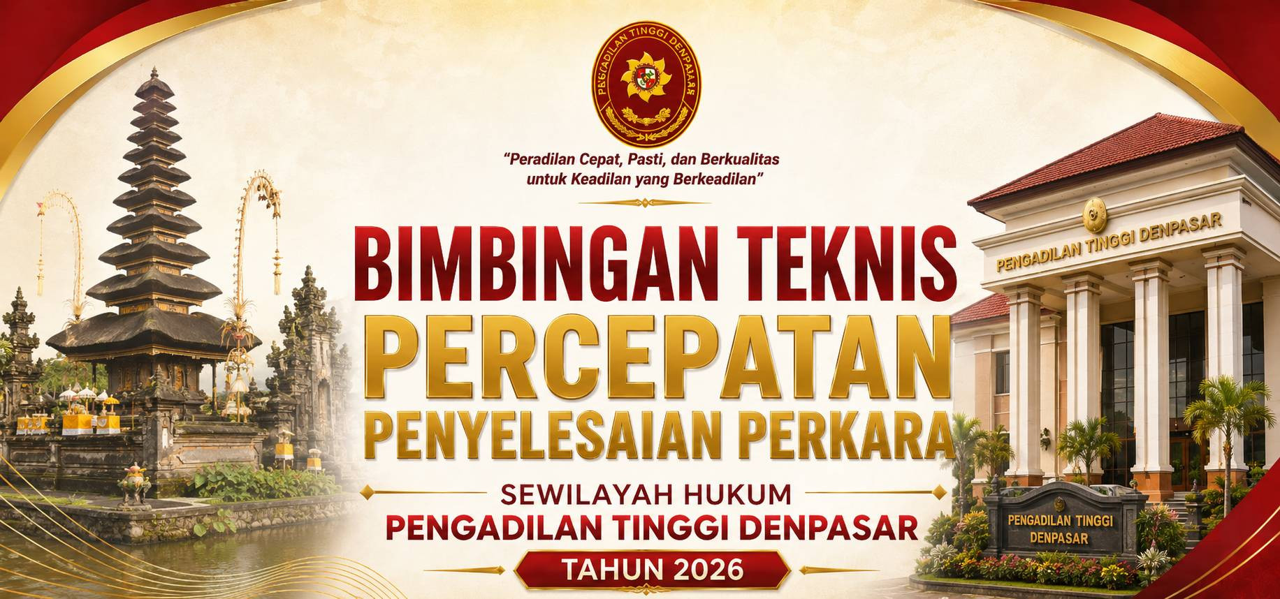 Bimtek Percepatan Penyelesaian Perkara PT Denpansar Tahun 2026
