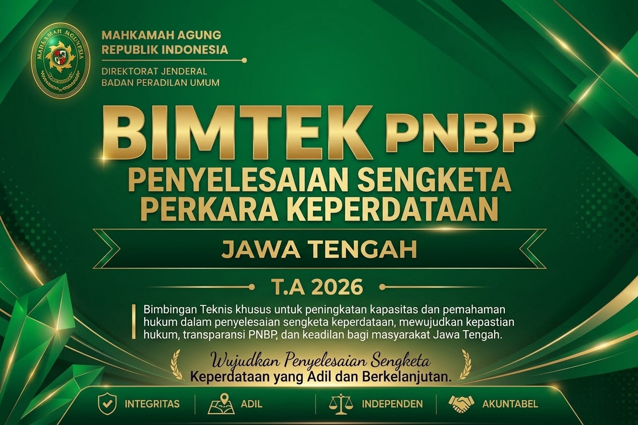 Bimtek PNBP Penyelesaian Sengketa Perkara Keperdataan Jawa Tengah